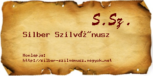 Silber Szilvánusz névjegykártya